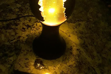 Cast Burl LED lamps
