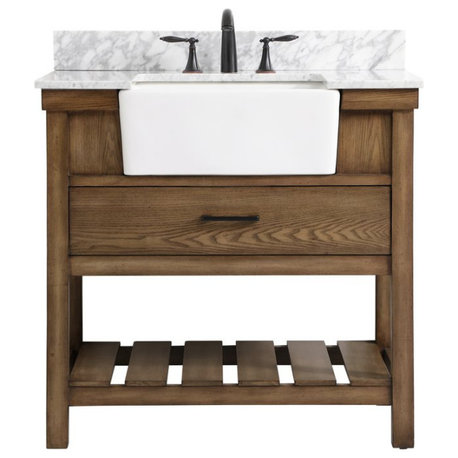 Elegant VF60136DW-BS 36" Single Bathroom Vanity, Driftwood