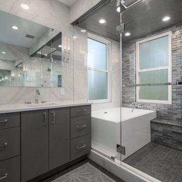 Aqua Oasis: Open Modern Bathroom with Wet-room