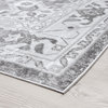 Roselyn Traditional Medallion Area Rug, Gray/White, 4' X 5'3''