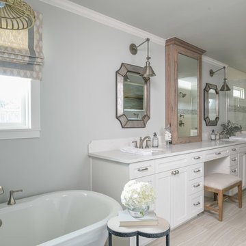 Transitional Bath with Industrial Flair