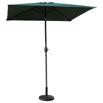 Davee Furniture 6.5' Market/Patio Umbrella With Base/Red, Green