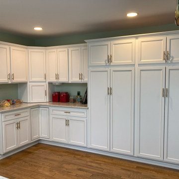 Traditional Kitchen Remodel Done in a Snow White with Walnut Glaze