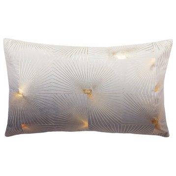Safavieh Loran Pillow, Grey/Gold, 20"x12"
