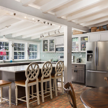 Transitional Kitchen Remodel Done in Both Stone and Boulder Color Cabinets
