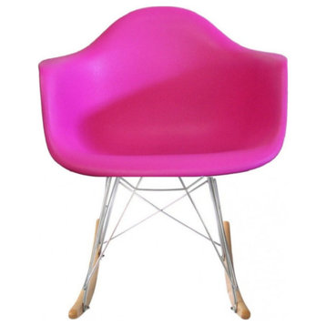 Rocker Bucket Chair, Dark Pink