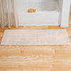 Lavish Home Memory Foam Extra Long Bath Rug Mat, Ivory, 24x60