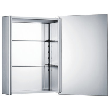 Single Door Medicine Cabinet With Double Faced Mirrored Doors