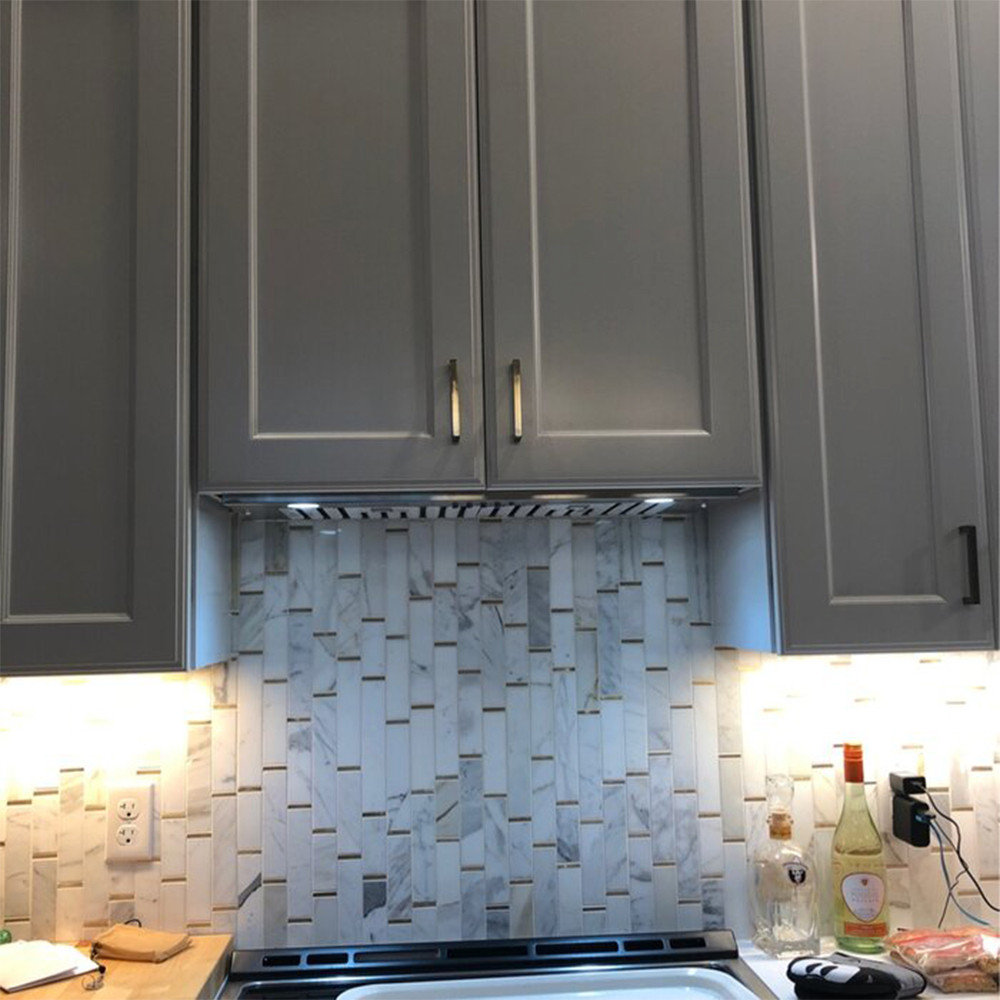 Stainless Steel Range Hood With 3  Speed Button Control, Stainless Steel, 28 in.