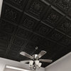 Art3d Drop Ceiling Tiles, Lay in/Glue up Ceiling Tiles, 2'x2' Plastic Sheet, Black