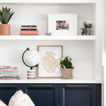 Addington Media Center and Fireplace Mantle