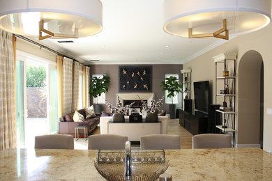 Example of a minimalist living room design in Orange County
