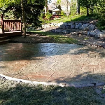 Stamped and Colored Concrete - recent pour for a great customer!