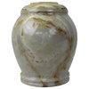 Natural Geo Multicolored Decorative Handcrafted 10" Onyx Jar with Lid