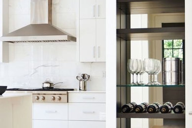 Minimalist kitchen photo in New York