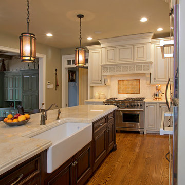 Kitchen, Bath and Fishtank Renovation to Repro Farmhouse