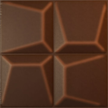 Tellson EnduraWall 3D Wall Panel, 19.625"Wx19.625"H, Aged Metallic Rust