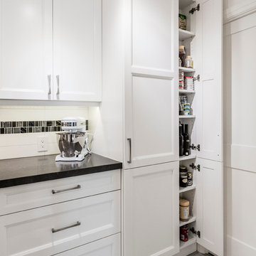 Condo White Galley Kitchen