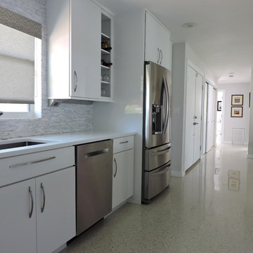 WHITE CONTEMPORARY KITCHEN - REMODEL