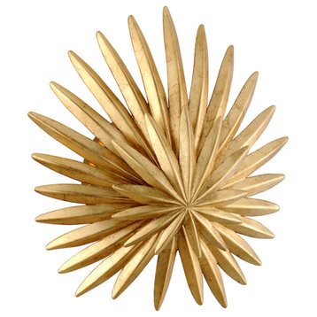 Savvy One Light Wall Sconce in Vintage Gold Leaf