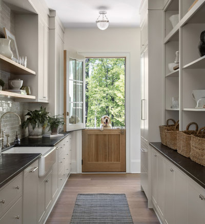 Transitional Kitchen by Purple Cherry Architects