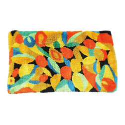 Hand Knotted Modernist Abstract Area Rug - Area Rugs
