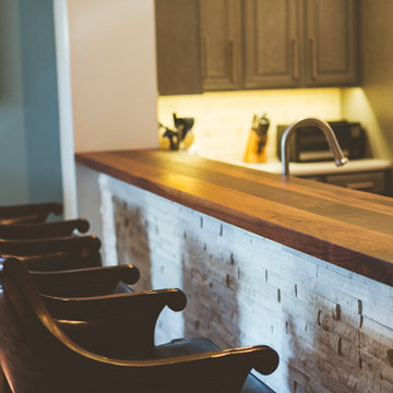 Gray Cabinets Transform a Texas Kitchen