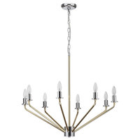 Alessandro Mid Century Brass Chandelier