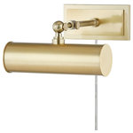 Mitzi by Hudson Valley Lighting - Holly 1-Light Picture-Light With Plug Aged Brass - Whether you want to bring more attention to a beautiful piece of artwork or literally highlight a wall shelf of your favorite things, Holly is up to the task. Choose this plug-in picture light in classic black with metal accents or lighten things up with a metal and white option.