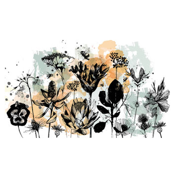 Wall Deco - Papier peint panoramique Fleurs des Champs