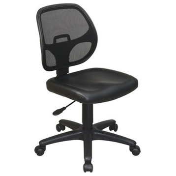 Mesh Screen Back Task Chair With Vinyl Seat