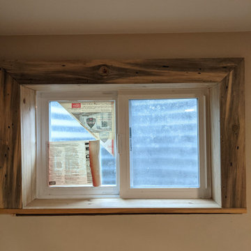 The Beetle kill pine Basementwindow trim