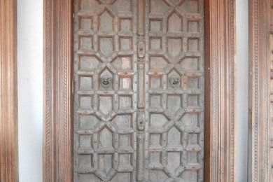 Really old spanish handcarved front doors with frame