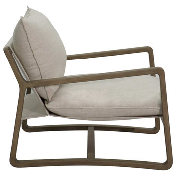 Alana Chair Smoke Grey With natural Linen fabric
