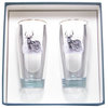 Deer 20-Ounce Beer Glasses, Set of 2
