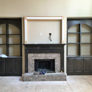 Custom Bookcases with Trimmed out T.V.