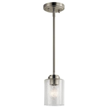Kichler 44032NI One Light Mini Pendant, Brushed Nickel Finish