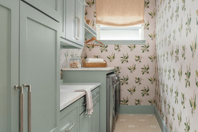 Inspiration for a timeless laundry room remodel in Houston