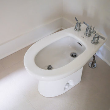 Zen Bathroom Remodel with Floating Vanity and Freestanding Tub