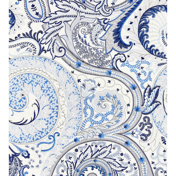 Malabar Paisley Embroidery, Porcelain