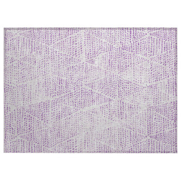 Machine Washable Indoor/Outdoor Chantille ACN591 Purple 1'8" x 2'6" Rug