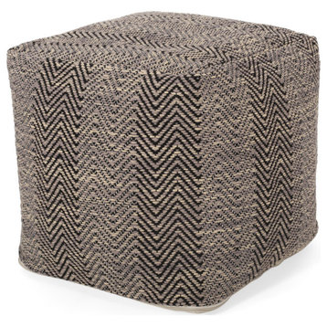 Susan Hand-Crafted Cotton Cube Pouf