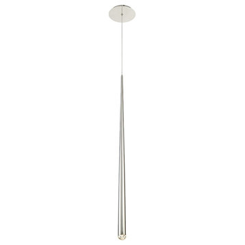Modern Forms Cascade 37" LED Single Light Pendant in Polished Nickel