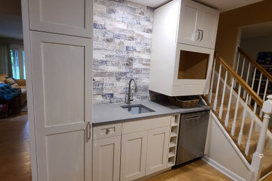 Inspiration for a contemporary home bar remodel in DC Metro