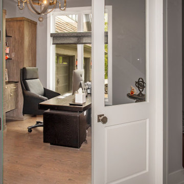 Transitional Home Office with Built-Ins