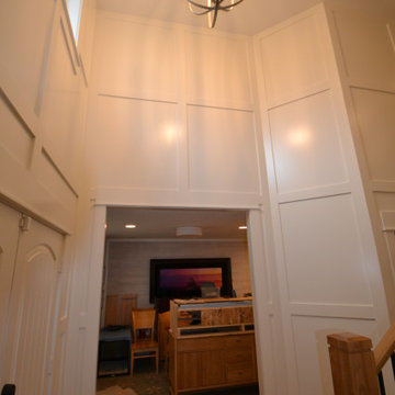 Modern Stair Remodel with Wall Wainscote