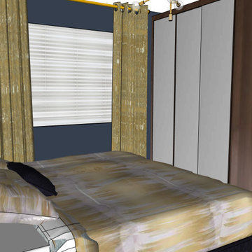 Luxury Navy & Gold Bedroom