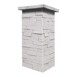 C147-DEEP SLATE STONE COLUMN WRAP (CAPS SOLD SEPARATELY) - Wall Panels