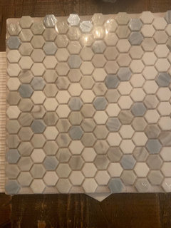 Glass mosaic tile for shower floor