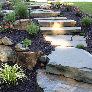 Blue Stone Irregular Steps. South Huntington, NY.